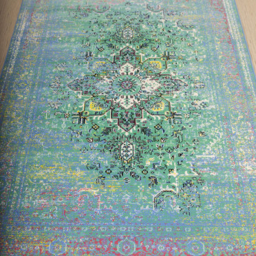 Ковер монгольский 6A1781-166 Hunnu (Шерсть, голубой)