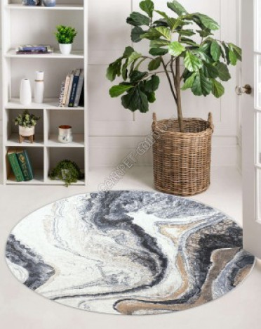 Ковер бельгийский 63618-8656 Argentum Platinum (PP Heatset Высокоплотный, серый)