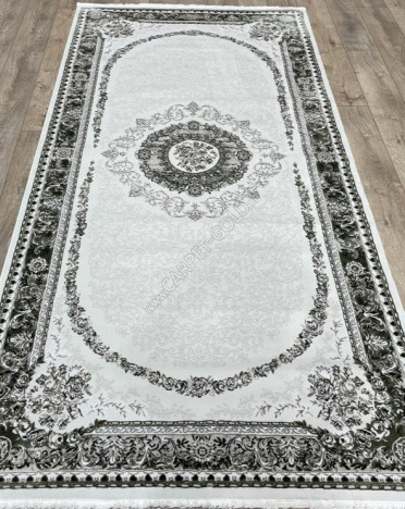 03671A CREAM/GREEN DECO