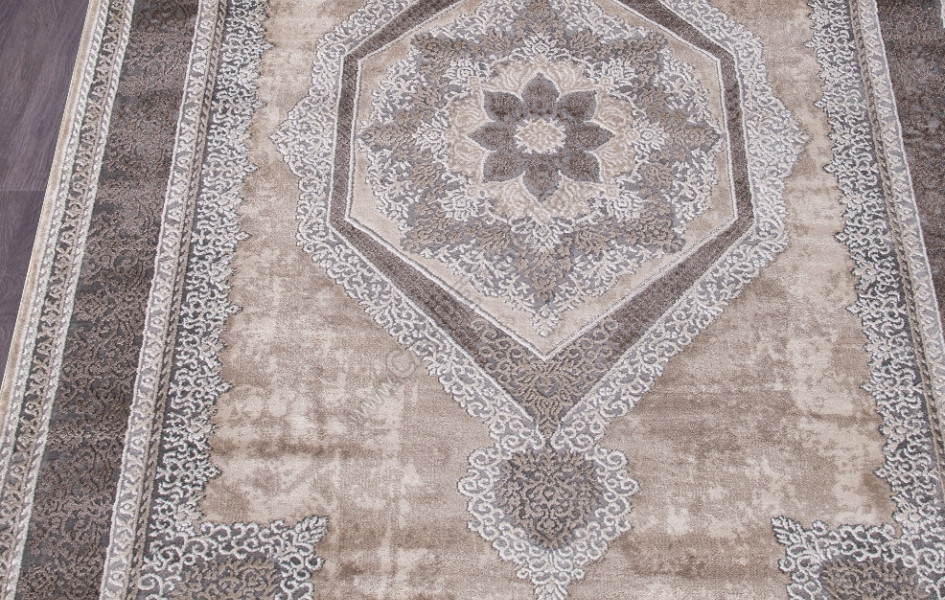 Ковер турецкий прямоугольный 04037C GREY / BROWN - коллекция ARMINA