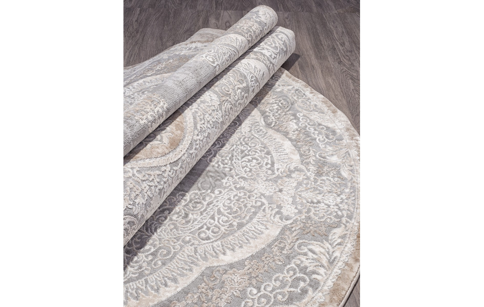 Ковер 03880C - GREY / BROWN - Овал ARMINA