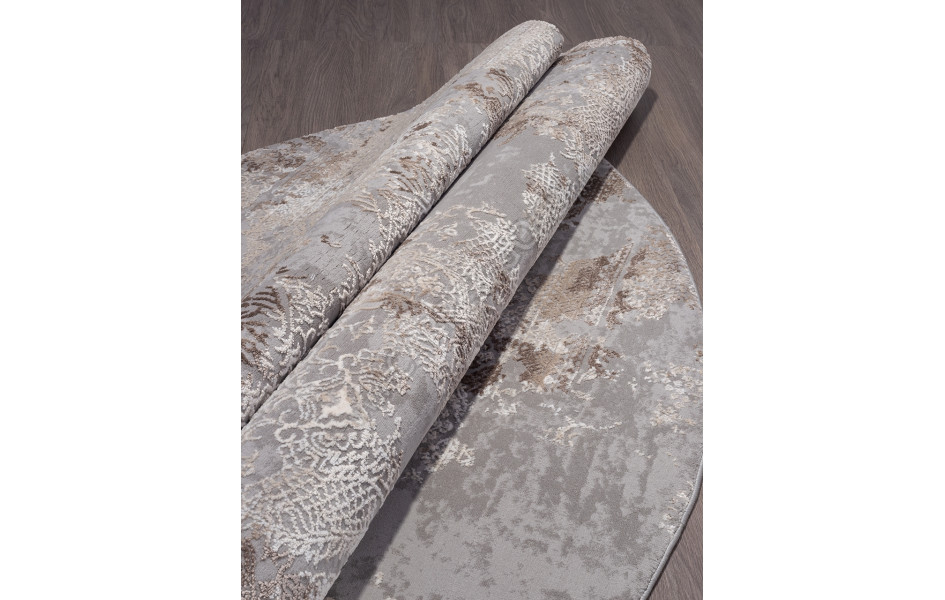 Ковер 03851C - GREY / BROWN - Круг ARMINA