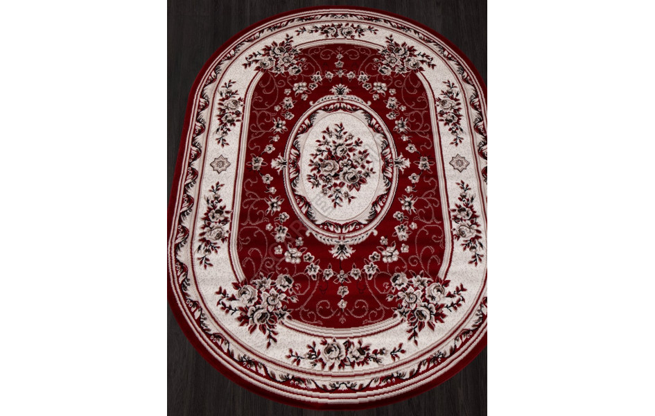 Ковер 5444 - RED - Овал - коллекция GAVANA