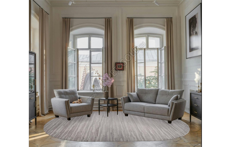 Ковер F441 - GRAY - Овал - коллекция DIOS